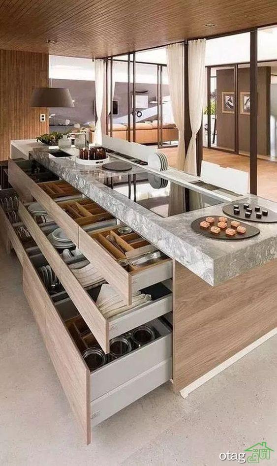 طراحی آشپزخانه مدرن و بهره مندی از کابینت های ممبران و سایر عوامل در خلق دیزاین برتر منزل خویش