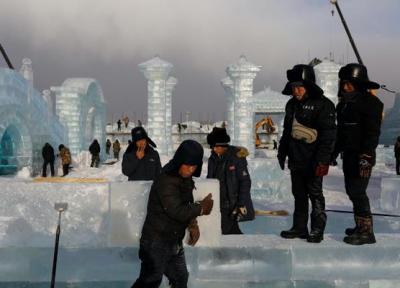 نمایشگاه قلعه های یخی در چین (تصاویر)